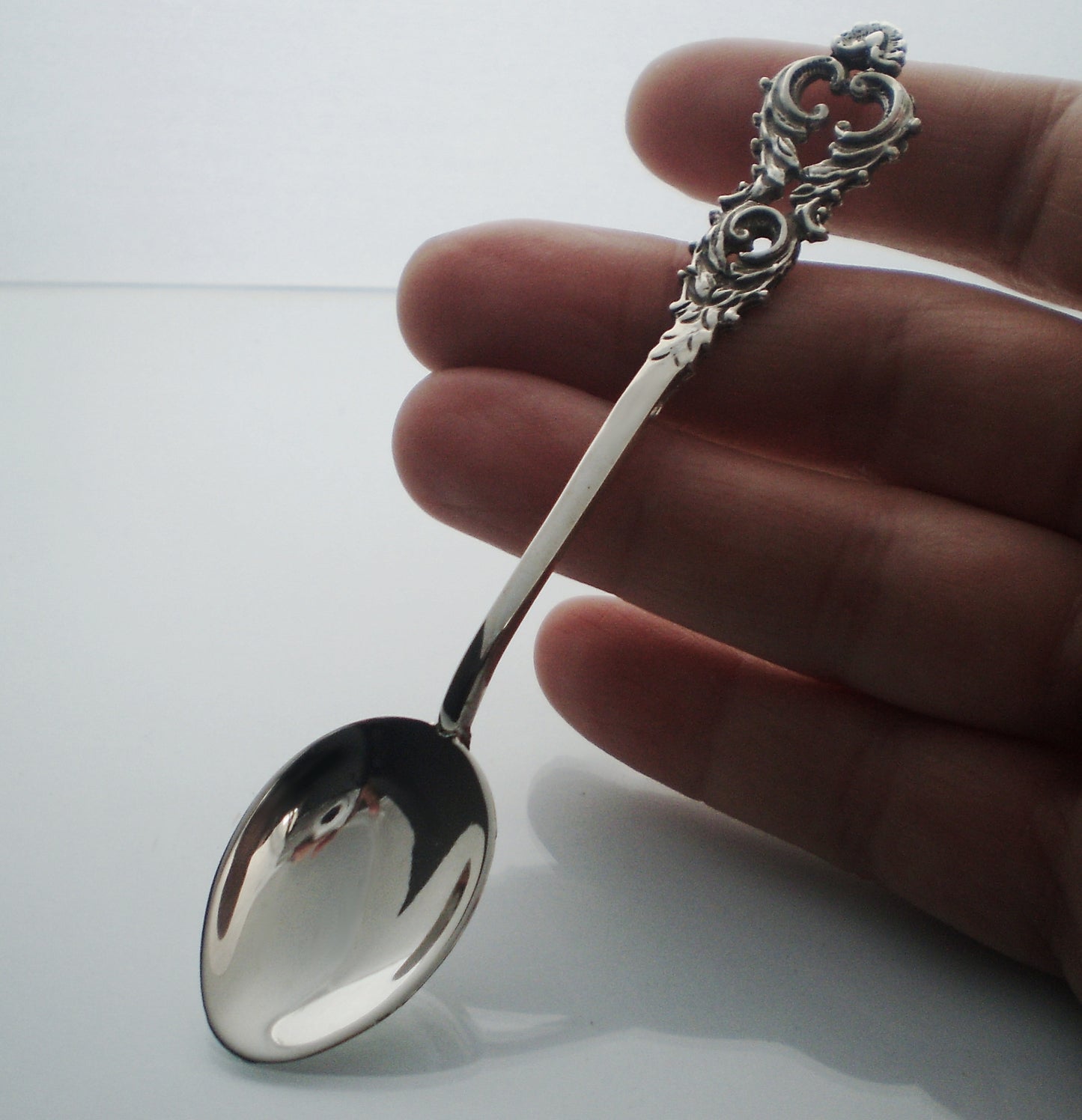 Sterling silver baby spoon, vintage style, mothers day gift