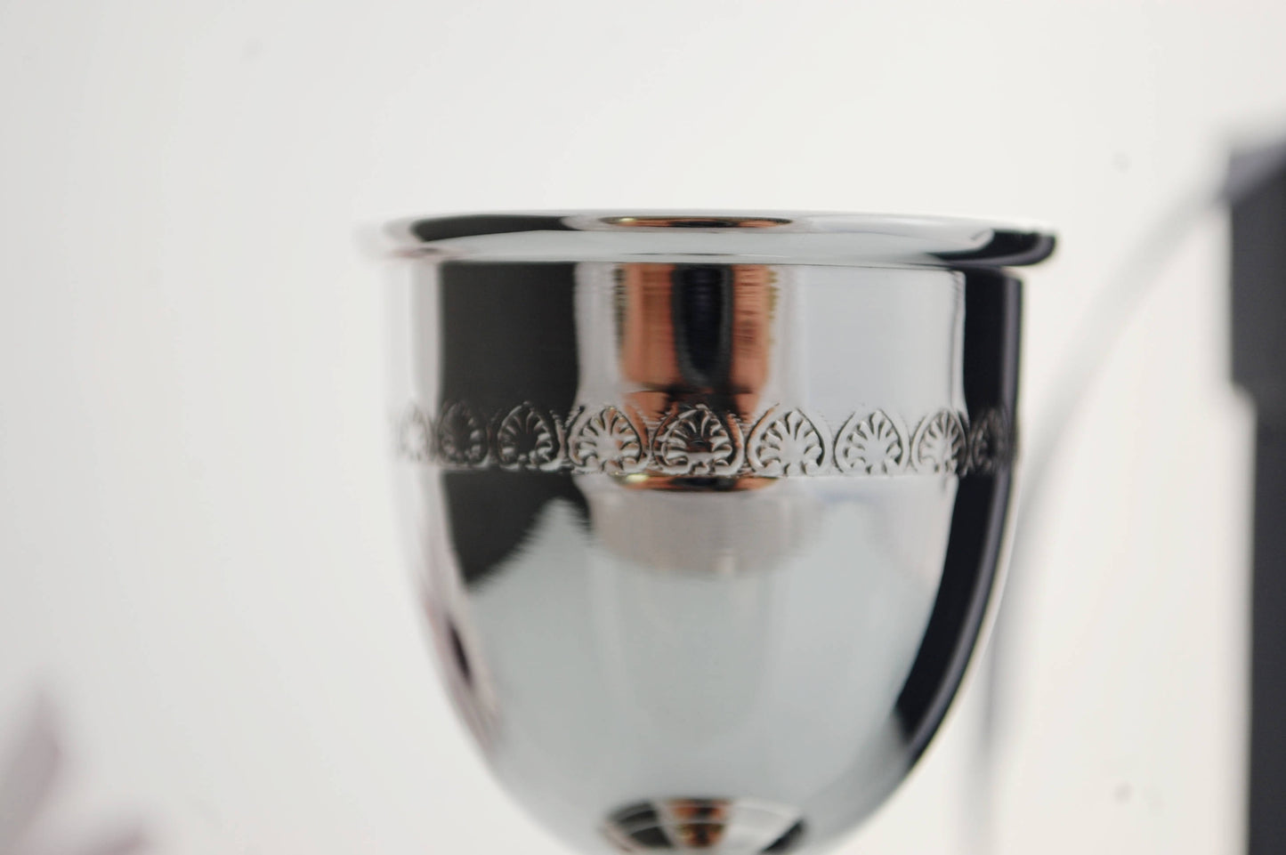 Sterling silver egg cup .925 curved minimal design