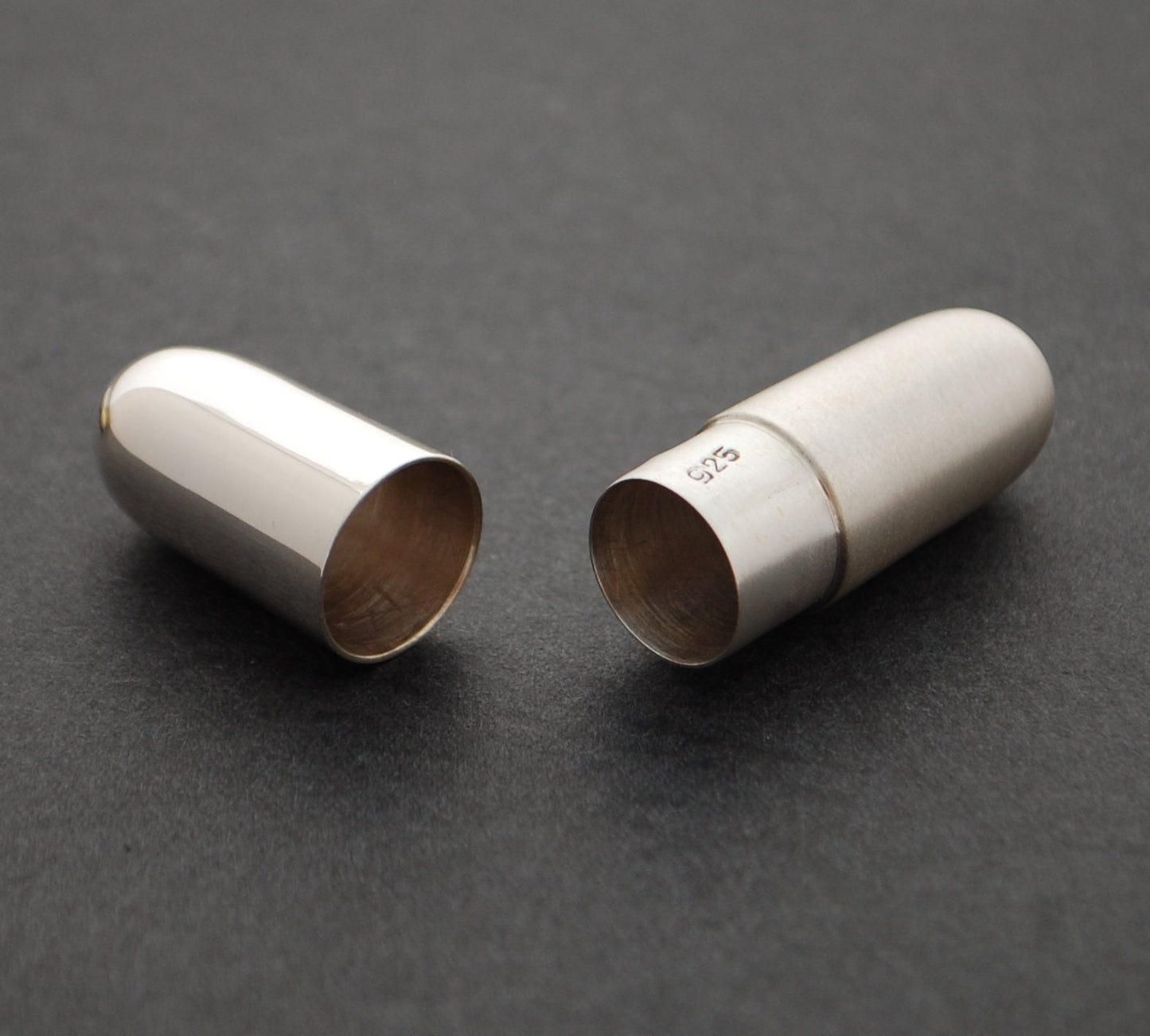 Sterling Silver pill Box MINI Handmade Pill-shaped box, Pill Case - capsule pillbox