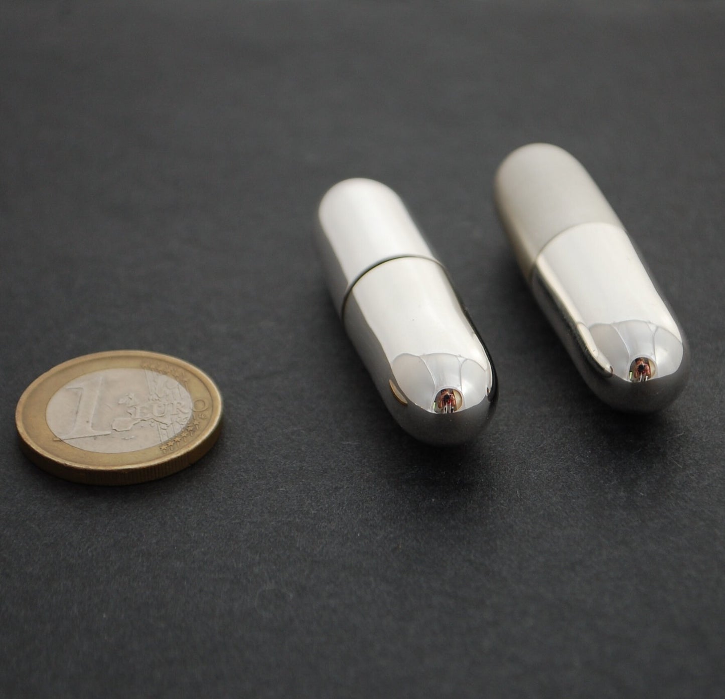 Sterling Silver pill Box MINI Handmade Pill-shaped box, Pill Case - capsule pillbox