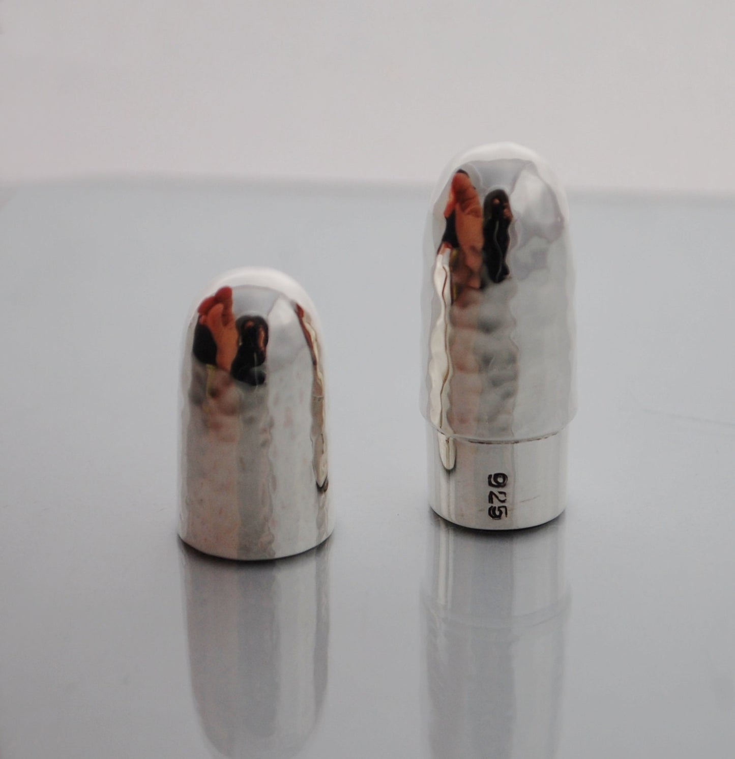 Sterling Silver pill Box MINI HAMMERED Handmade Pill-shaped box