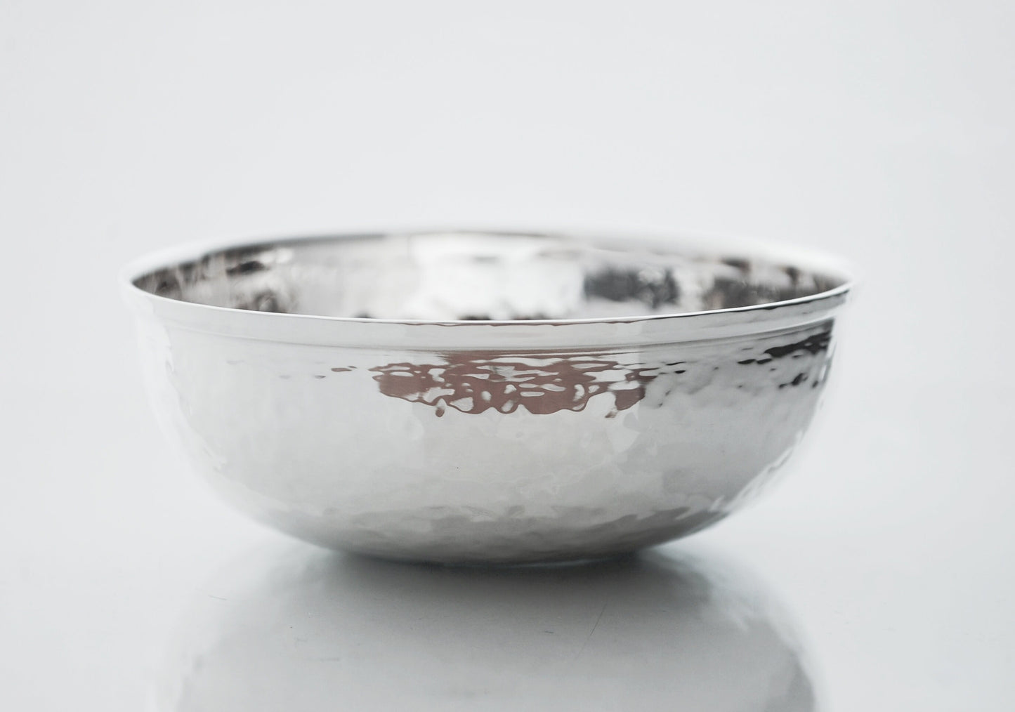 Sterling silver .925 hammered round bowls