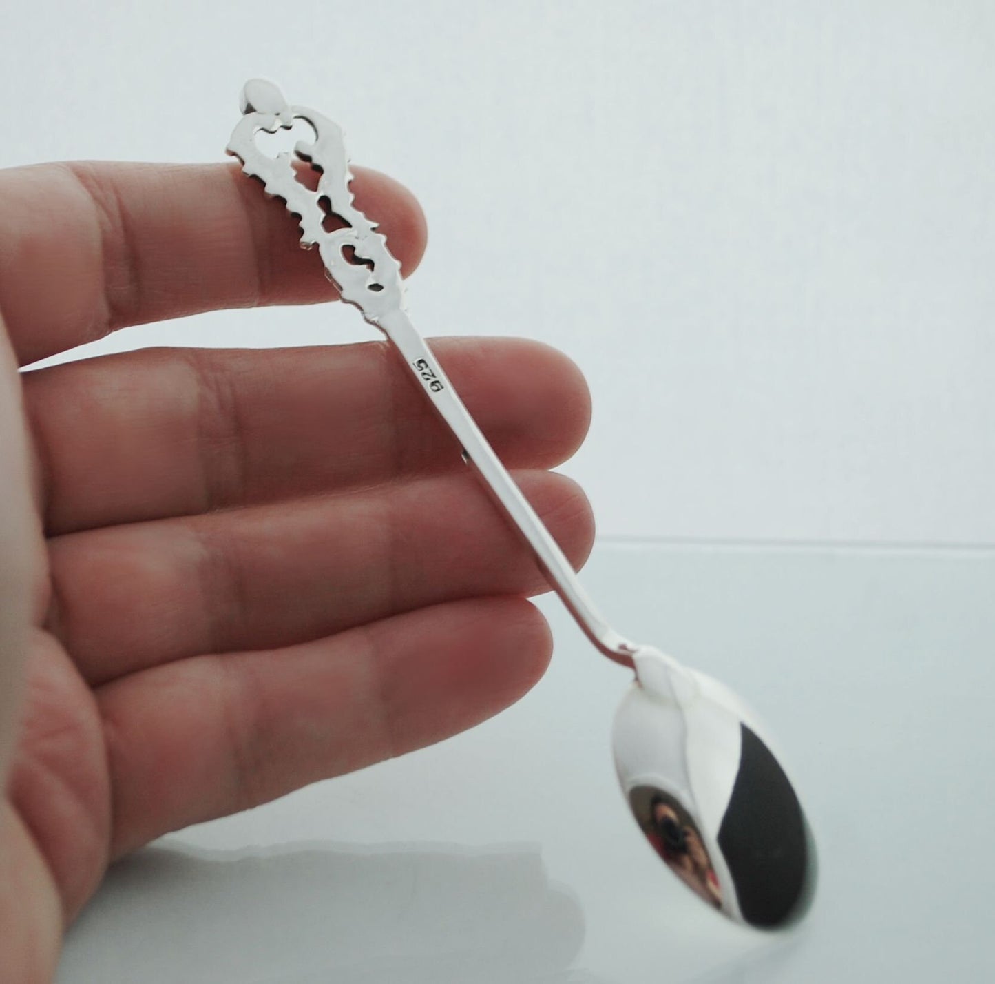 Sterling silver baby spoon, vintage style, mothers day gift