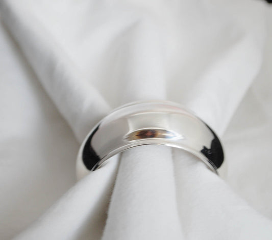 Sterling silver .925 napkin ring - minimal style, personalized