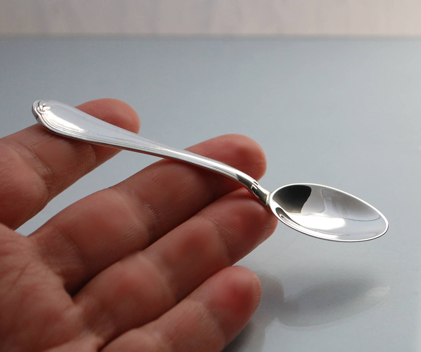 Sterling silver baby spoon .925 classic mini baby feeding spoon