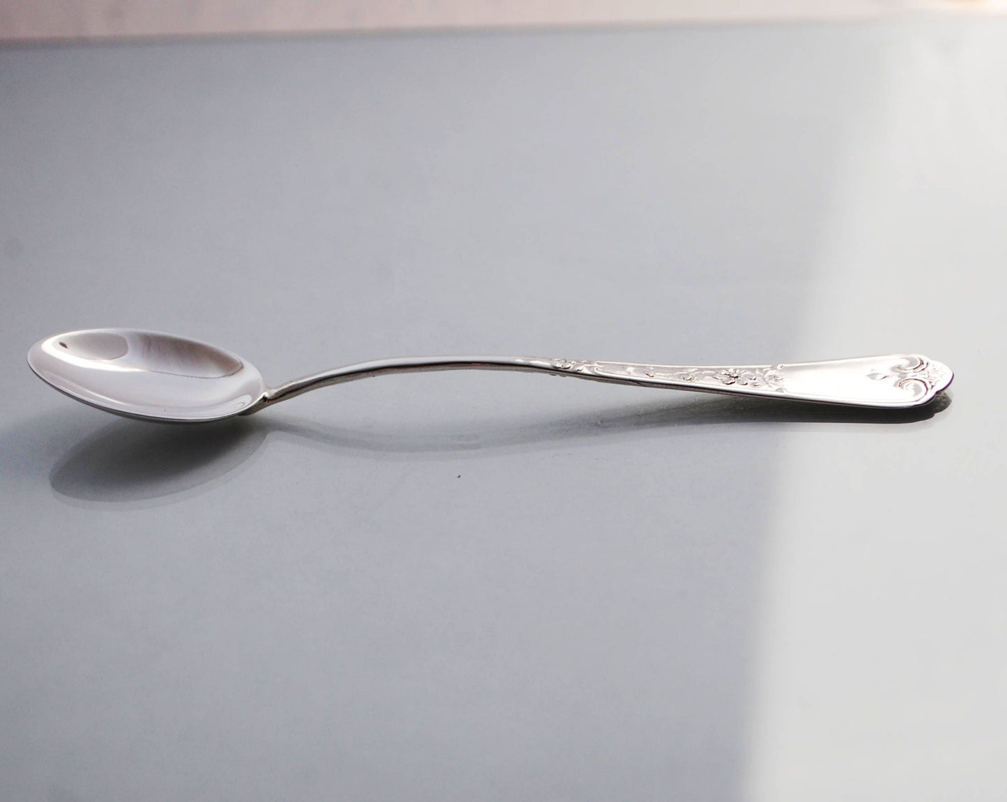 Sterling silver spoon .925 with elegant country style handle