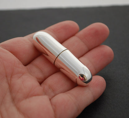 Sterling Silver pill Box MINI Handmade Pill-shaped box, Pill Case - capsule pillbox