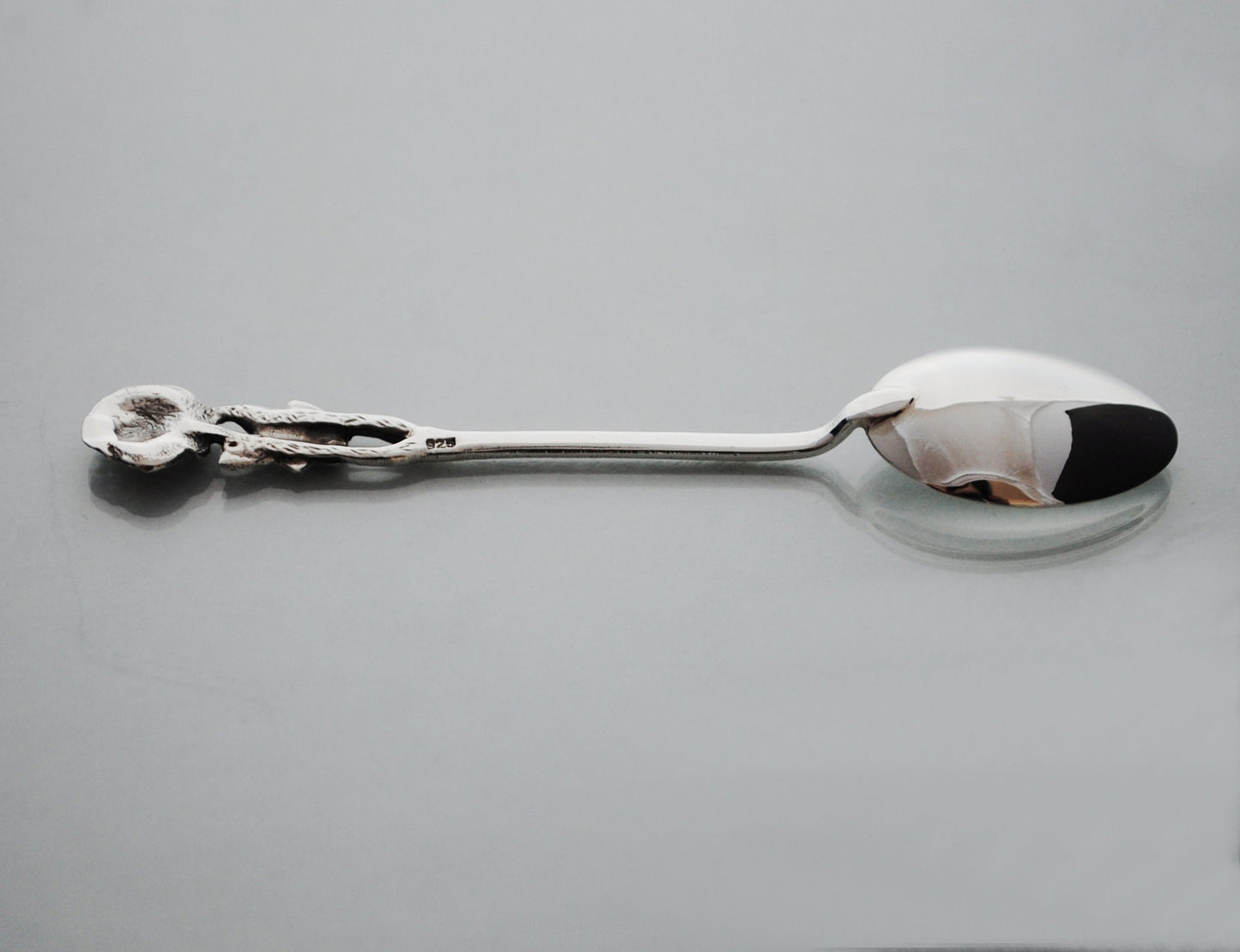 Sterling silver spoon .925 with tiny ROSE on handle