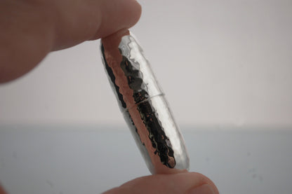 Sterling Silver pill Box MINI HAMMERED Handmade Pill-shaped box