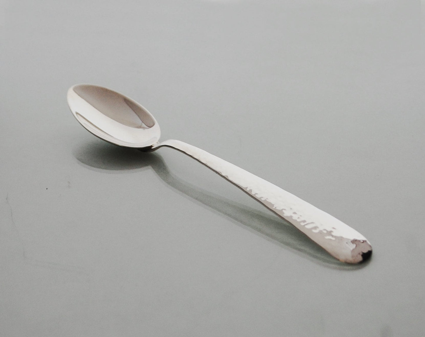 Sterling silver baby spoon .925 hammered modern spoon