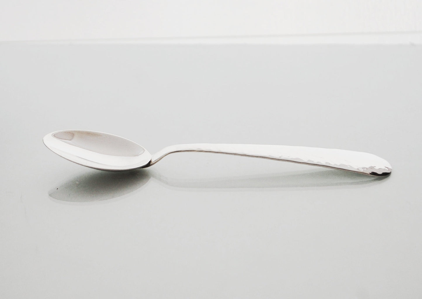 Sterling silver baby spoon .925 hammered modern spoon