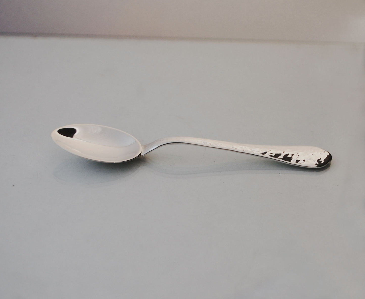 Sterling silver baby spoon .925 mini hammered feeding spoon