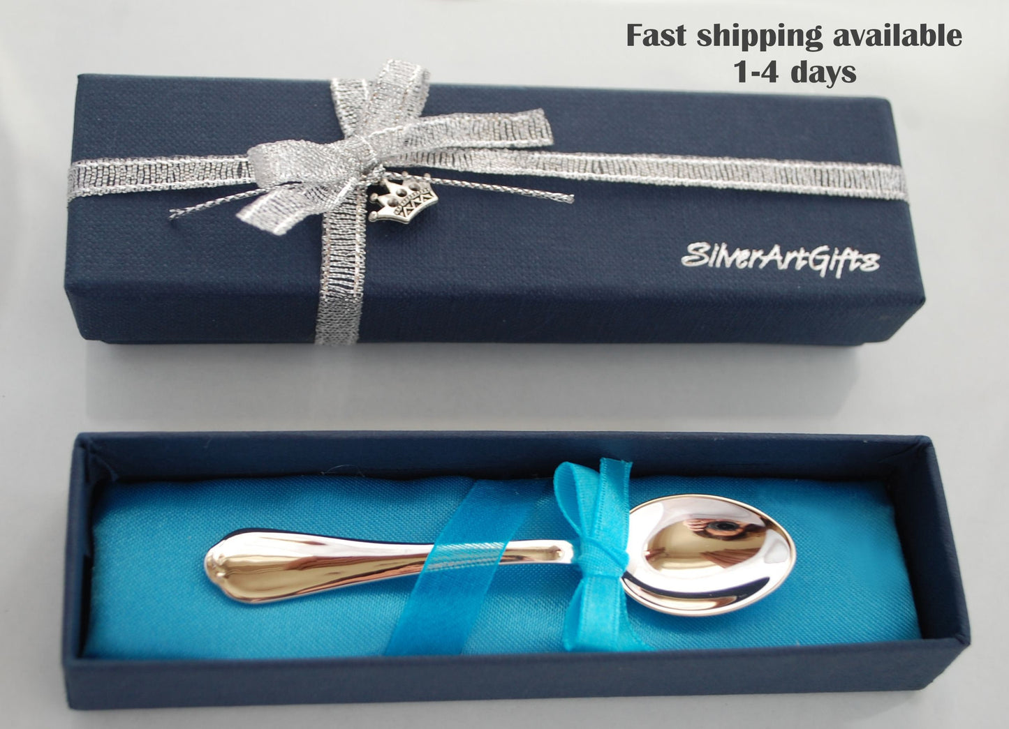 Sterling silver baby spoon .925 classic mini baby feeding spoon