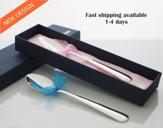 Sterling silver baby spoon .925 minimal classic spoon